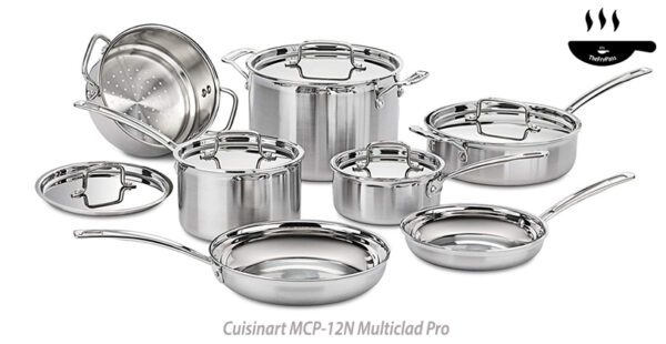 Cuisinart MCP 12N Multiclad Pro Stainless Steel 12 Piece Cookware Set