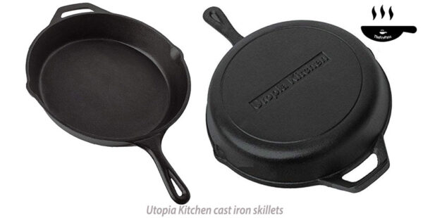 utopia kitchen cast iron frying pan 1