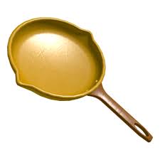 golden frying pan