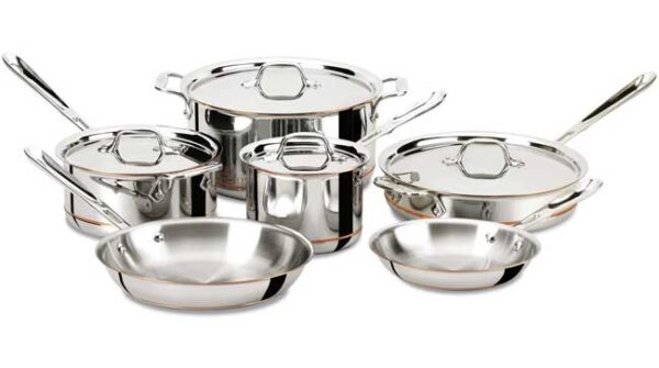 Copper bottom stainless steel cookware