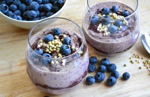 Chia Blueberry and Vanilla Pudding