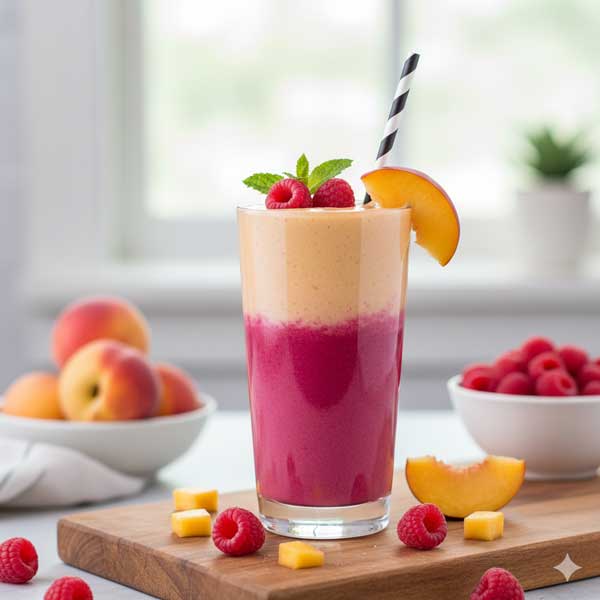 Raspberry Peach Smoothie